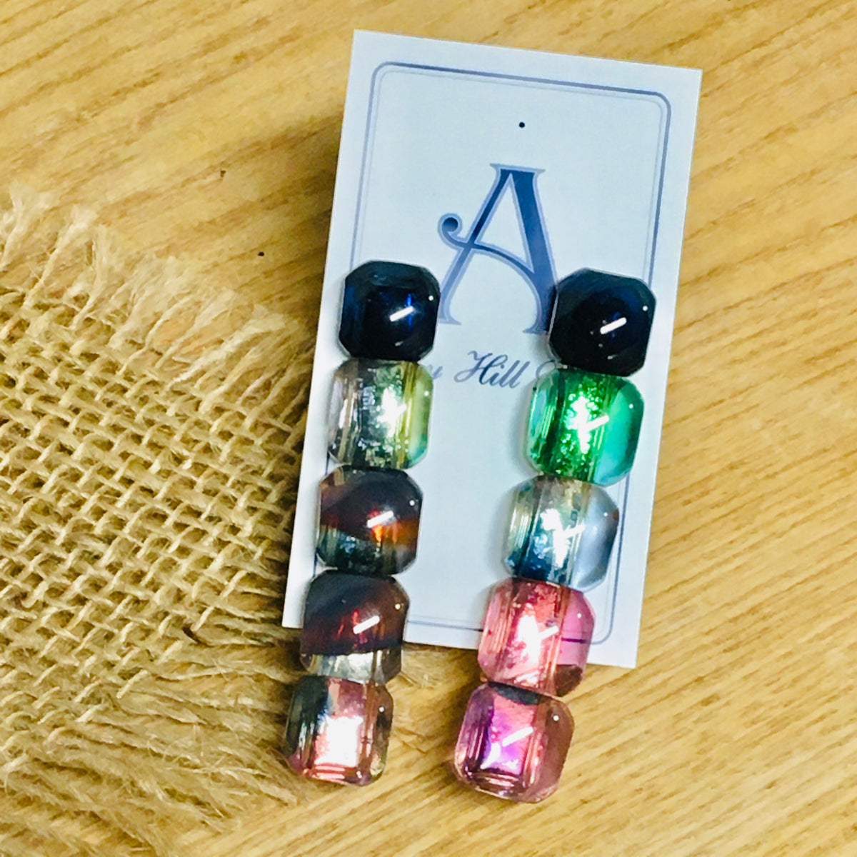 Glass Hair Clip SetAbbey Hill Design The Tiny Art Shack