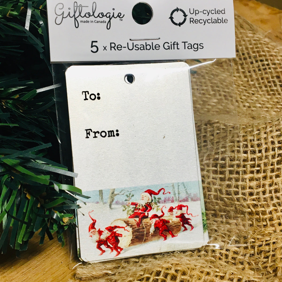 Pack Of 5 Gift Tag Ornaments The Tiny Art Shack