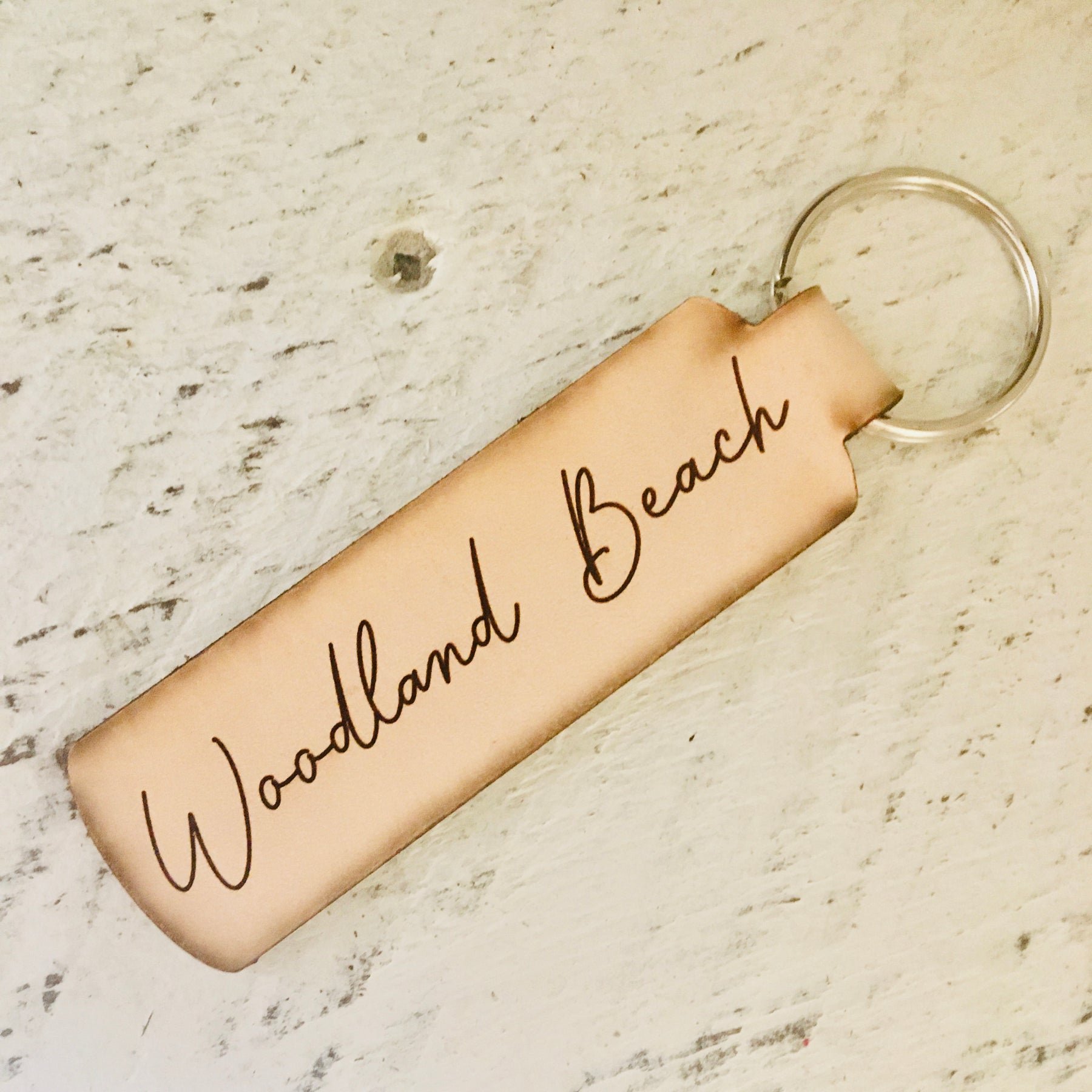 Local Key Chain Leather Location Keychains-ALW – The Tiny Art Shack